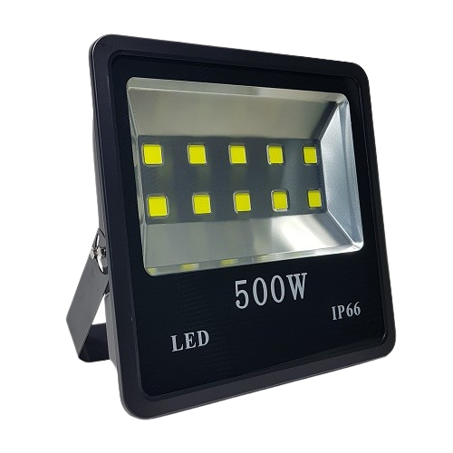 Refletor LED Slim 500W Preto COB