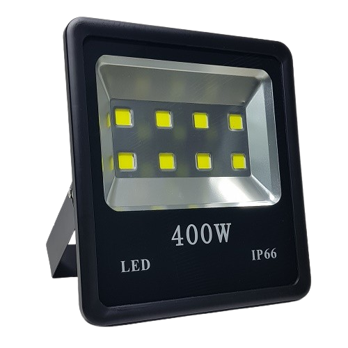 Refletor LED Slim 400W Preto COB